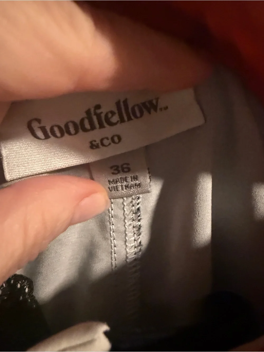 Goodfellow & Co Black, White & Red Striped Board Shorts